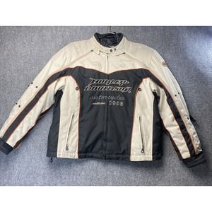 Harley Davidson 97531-06VW Womens Armored Riding Jacket Black/Beige Sz Small 1W